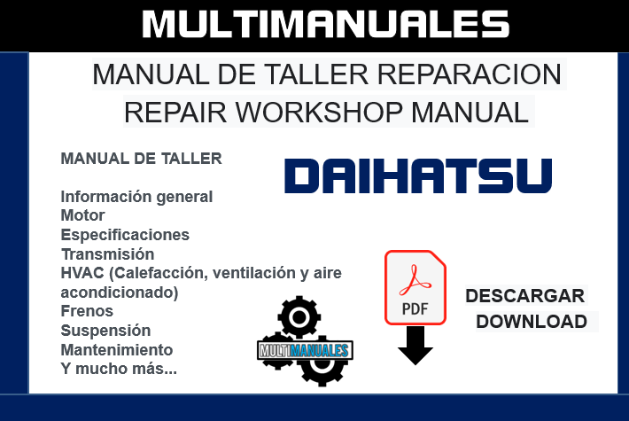 Daihatsu Terios 2006-2014 Workshop Repair Manual PDF