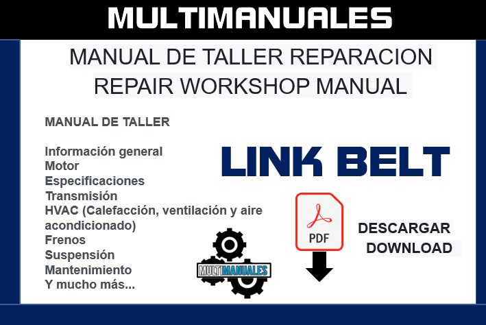 Manual oficial de servicio y reparación de grúas Link Belt API-238A