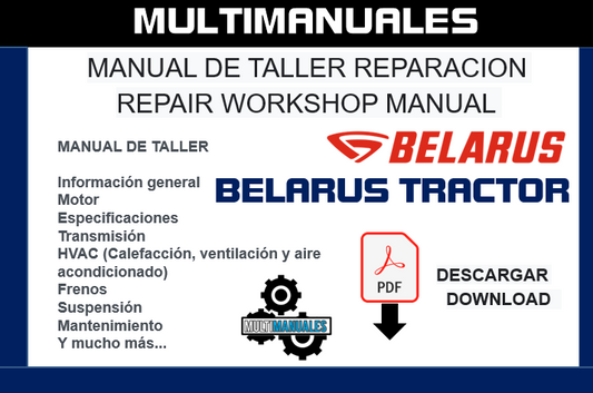 Manual de piezas de fábrica del tractor Belarus 1025