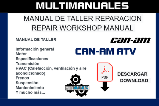 Manual de taller, servicio y reparación de vehículos todo terreno Can Am BRP Outlander Renegade 2007-2008