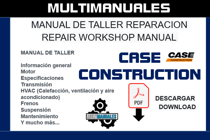 Manual de taller y reparación de cargadoras compactas de orugas/skid steer Case serie 450, 465 y 450CT serie 3 87634780NA