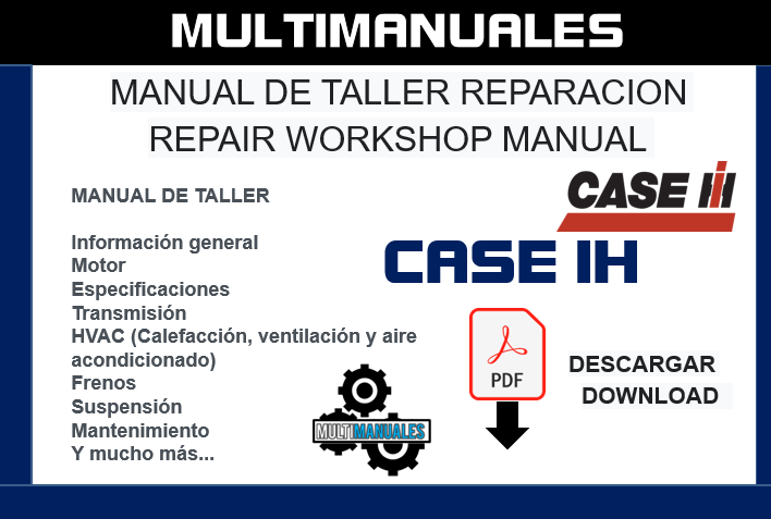 Manual de servicio, manual del operador y catálogo de piezas del tractor Case IH Puma 210 - MEJORADO -