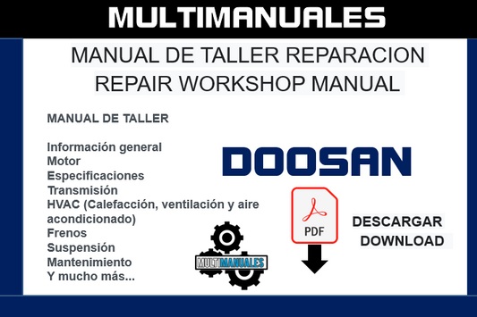 Manual de taller y servicio del camión volquete Doosan MT30S MT30