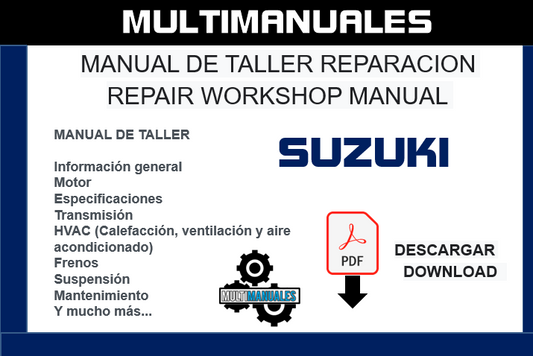 Manual De Taller Reparación y Servicio Suzuki Baleno (2015-2022) En Español